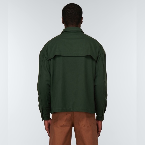 Winnie Wool Blend Flannel Blouson in Green NEW - Picture 4 of 16